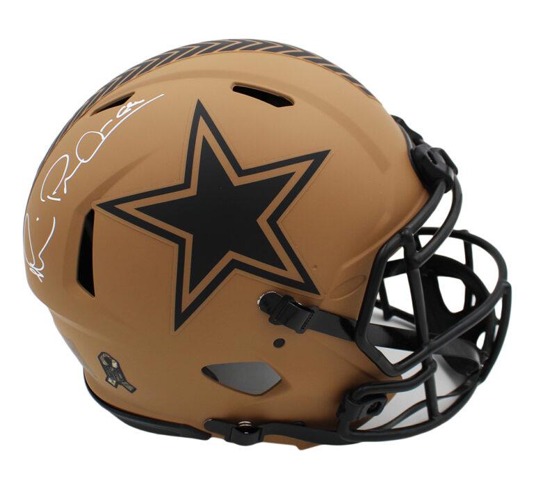 Michael Irvin Signed Cowboys Full-Size Authentic On-Field Salute to Service Alternate Speed Helmet (JSA) at PristineAuction.com Michael Irvin Signed Cowboys Full-Size Authentic On-Field Salute to Service Alternate Speed Helmet (JSA) at PristineAuction.com