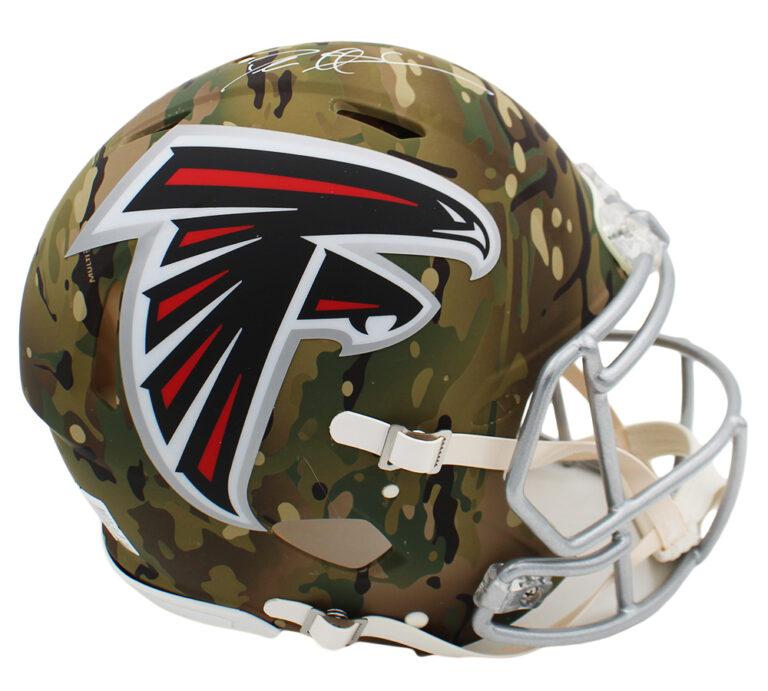 Deion Sanders Signed Falcons Full-Size Authentic On-Field Camo Alternate Speed Helmet (Beckett) at PristineAuction.com Deion Sanders Signed Falcons Full-Size Authentic On-Field Camo Alternate Speed Helmet (Beckett) at PristineAuction.com
