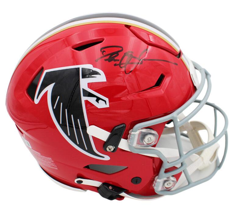 Deion Sanders Signed Falcons Full-Size Authentic On-Field Throwback Alternate Speedflex Helmet (Beckett) at PristineAuction.com Deion Sanders Signed Falcons Full-Size Authentic On-Field Throwback Alternate Speedflex Helmet (Beckett) at PristineAuction.com