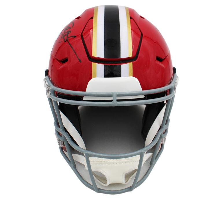 Deion Sanders Signed Falcons Full-Size Authentic On-Field Throwback Alternate Speedflex Helmet (Beckett) at PristineAuction.com Deion Sanders Signed Falcons Full-Size Authentic On-Field Throwback Alternate Speedflex Helmet (Beckett) at PristineAuction.com