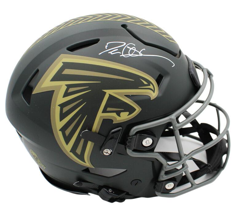 Deion Sanders Signed Falcons Full-Size Authentic On-Field Salute to Service Alternate Speedflex Helmet (Beckett) at PristineAuction.com Deion Sanders Signed Falcons Full-Size Authentic On-Field Salute to Service Alternate Speedflex Helmet (Beckett) at PristineAuction.com
