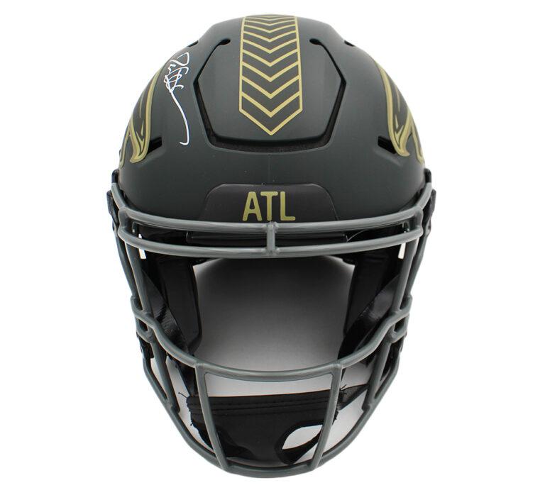 Deion Sanders Signed Falcons Full-Size Authentic On-Field Salute to Service Alternate Speedflex Helmet (Beckett) at PristineAuction.com Deion Sanders Signed Falcons Full-Size Authentic On-Field Salute to Service Alternate Speedflex Helmet (Beckett) at PristineAuction.com