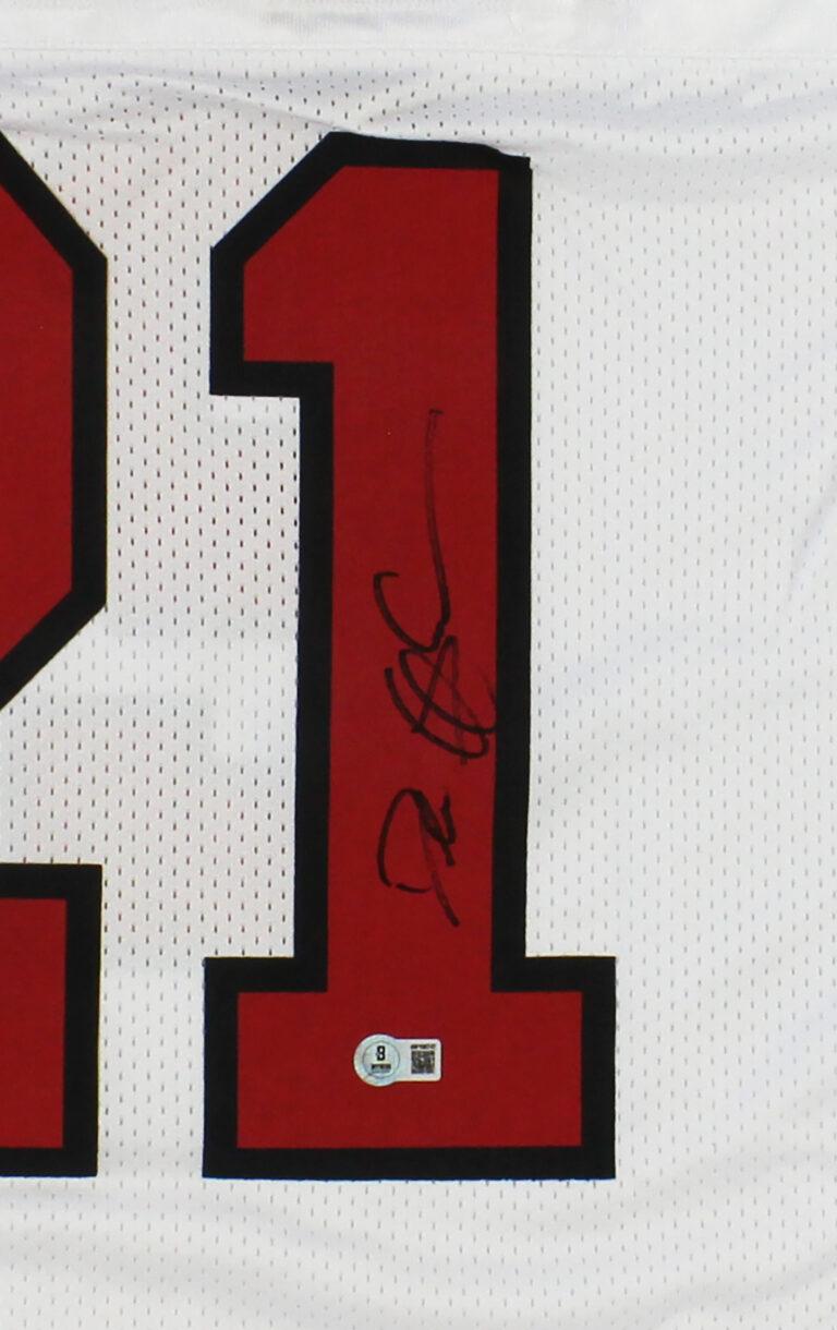 Deion Sanders Signed Falcons Mitchell & Ness Authentic Jersey (Beckett) at PristineAuction.com Deion Sanders Signed Falcons Mitchell & Ness Authentic Jersey (Beckett) at PristineAuction.com