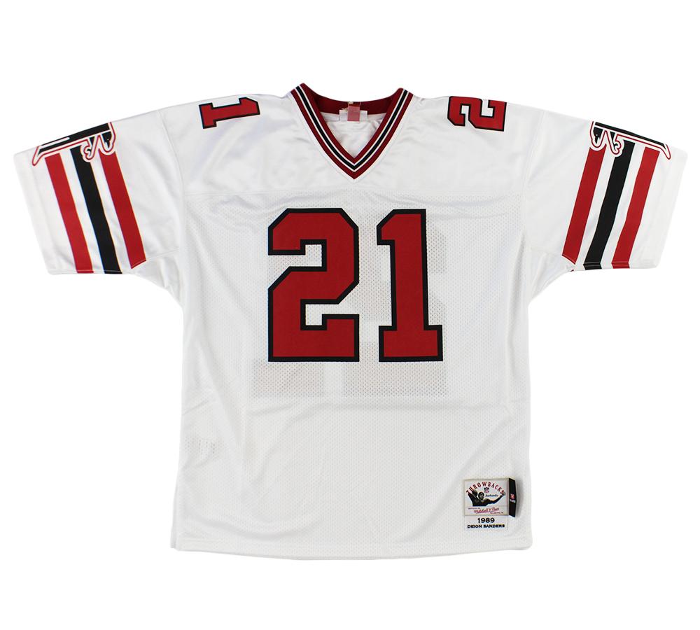 Deion Sanders Signed Falcons Mitchell & Ness Authentic Jersey (Beckett) at PristineAuction.com Deion Sanders Signed Falcons Mitchell & Ness Authentic Jersey (Beckett) at PristineAuction.com