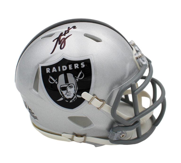 Ashton Jeanty Signed Raiders Speed Mini Helmet (Beckett) at PristineAuction.com Ashton Jeanty Signed Raiders Speed Mini Helmet (Beckett) at PristineAuction.com