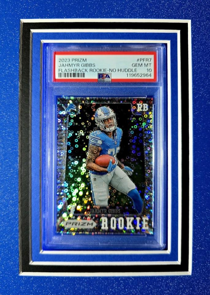 Jahmyr Gibbs Signed Lions Custom Framed Nike Jersey Inscribed "Sonic" with LED Display & (2) PSA 10 Graded Rookie Cards (Fanatics) at PristineAuction.com Jahmyr Gibbs Signed Lions Custom Framed Nike Jersey Inscribed "Sonic" with LED Display & (2) PSA 10 Graded Rookie Cards (Fanatics) at PristineAuction.com