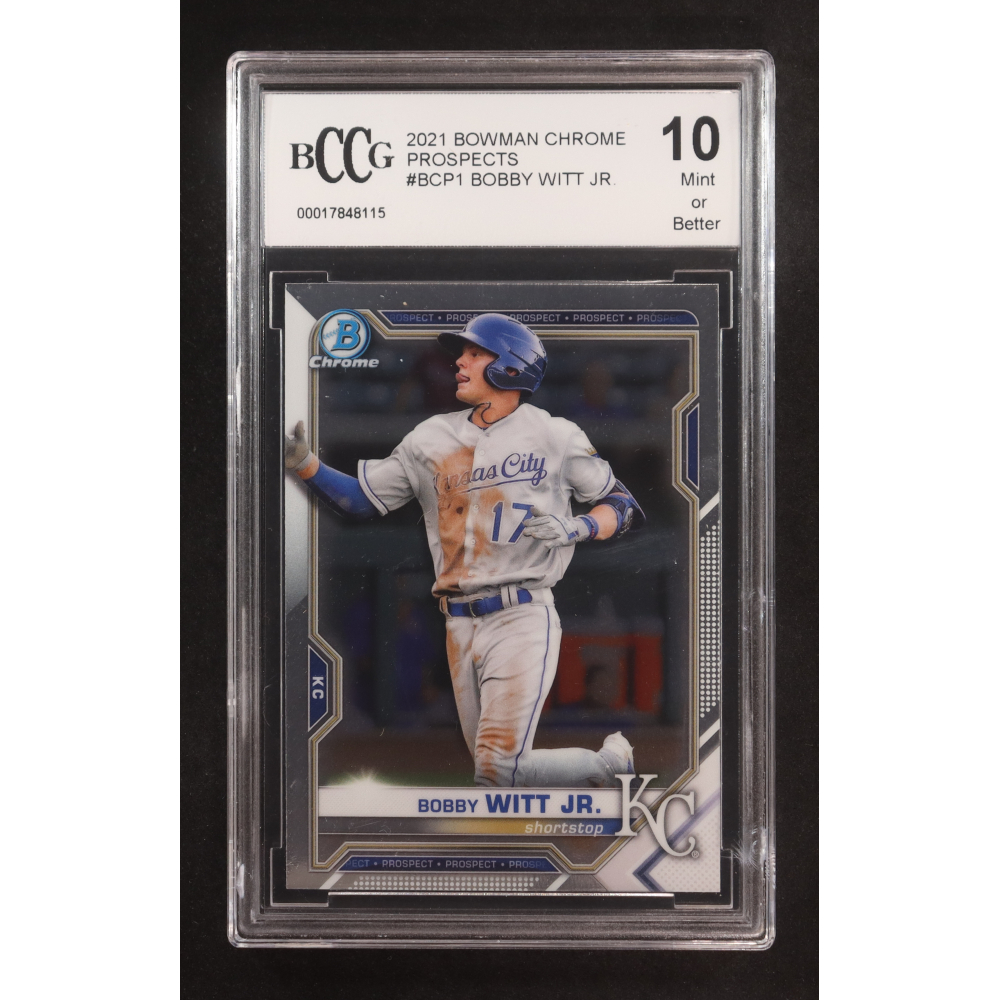 Bobby Witt Jr. 2021 Bowman Chrome Prospects #BCP1 RC (BCCG 10) at PristineAuction.com