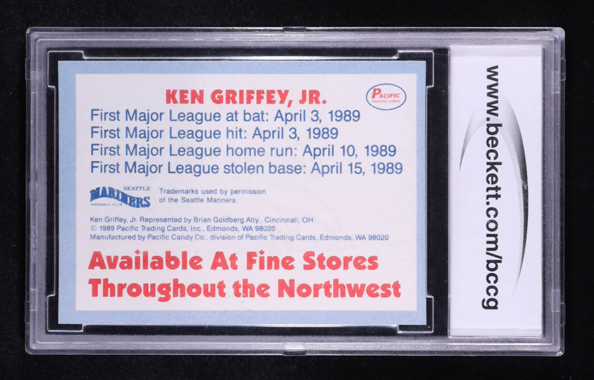 Ken Griffey Jr. 1989 Pacific Griffey Candy Bar #1B RC (BCCG 10) at PristineAuction.com Ken Griffey Jr. 1989 Pacific Griffey Candy Bar #1B RC (BCCG 10) at PristineAuction.com