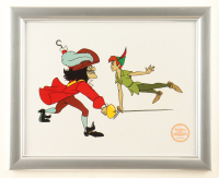 Walt Disney's "Peter Pan" LE Custom Framed 2 Piece Animation Serigraph Display at PristineAuction.com