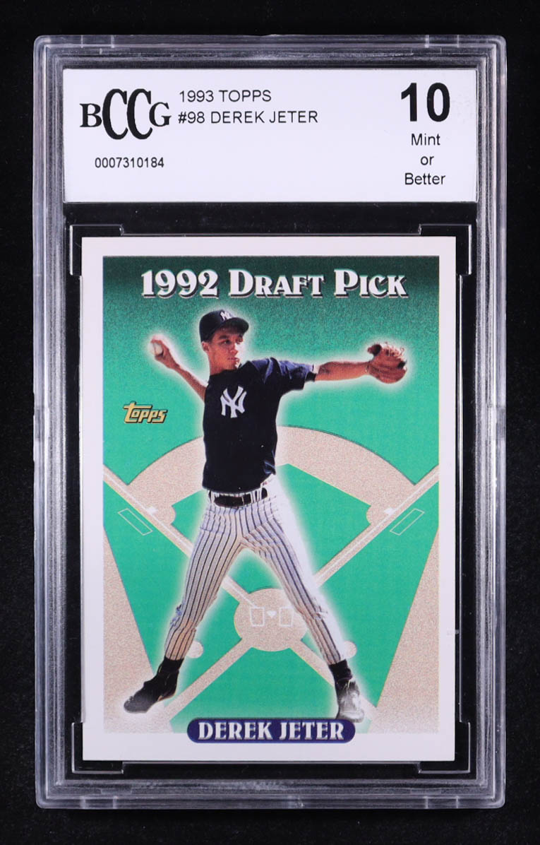 Derek Jeter 1993 Topps #98 RC (BCCG 10) at PristineAuction.com Derek Jeter 1993 Topps #98 RC (BCCG 10) at PristineAuction.com