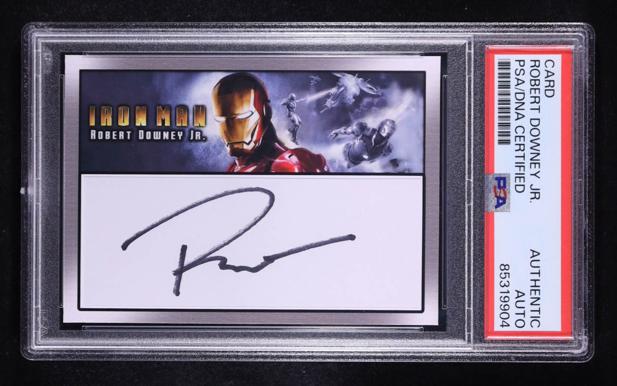 Robert Downey Jr. Signed "Iron Man" Custom Trading Card (PSA Authentic) at PristineAuction.com Robert Downey Jr. Signed "Iron Man" Custom Trading Card (PSA Authentic) at PristineAuction.com