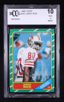 Jerry Rice 1986 Topps #161 RC (BCCG 10) at PristineAuction.com