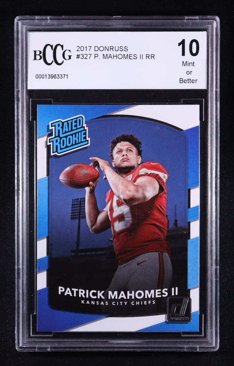 Patrick Mahomes II 2017 Donruss #327 RR RC (BCCG 10) at PristineAuction.com Patrick Mahomes II 2017 Donruss #327 RR RC (BCCG 10) at PristineAuction.com