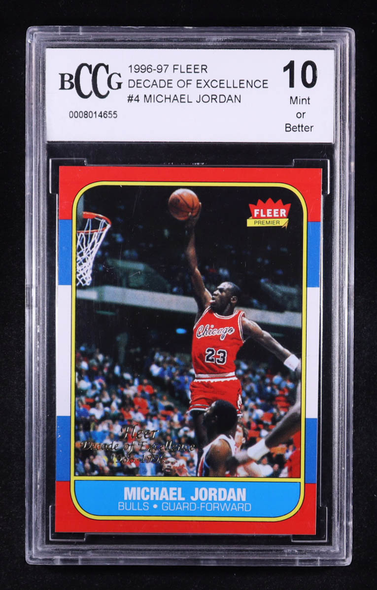 Michael Jordan 1996-97 Fleer Decade of Excellence #4 (BCCG 10) at PristineAuction.com Michael Jordan 1996-97 Fleer Decade of Excellence #4 (BCCG 10) at PristineAuction.com