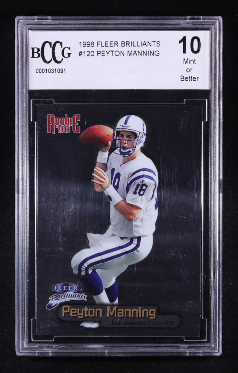 Peyton Manning 1998 Fleer Brilliants #120 RC (BCCG 10) at PristineAuction.com Peyton Manning 1998 Fleer Brilliants #120 RC (BCCG 10) at PristineAuction.com