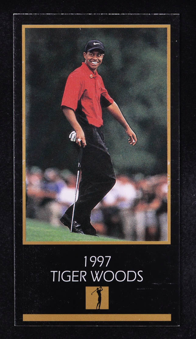 Tiger Woods 1997-98 Grand Slam Ventures Masters Collection #1997 XRC at PristineAuction.com Tiger Woods 1997-98 Grand Slam Ventures Masters Collection #1997 XRC at PristineAuction.com