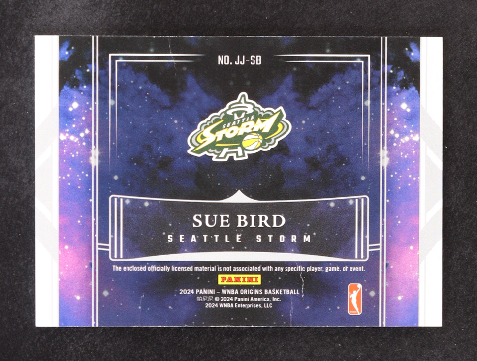 Sue Bird 2024 Panini Origins WNBA Jumbo Jerseys MEM #JJ-SB at PristineAuction.com Sue Bird 2024 Panini Origins WNBA Jumbo Jerseys MEM #JJ-SB at PristineAuction.com