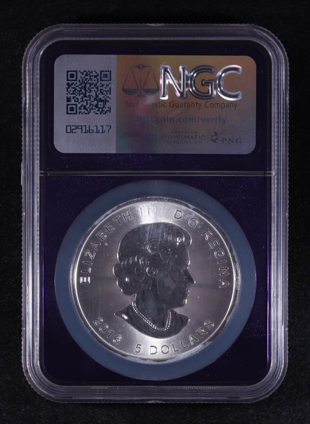 2016 Canada $5 Dollar Superman, Maple Leaf Privy 1oz .9999 Fine Silver Coin (NGC MS69) at PristineAuction.com 2016 Canada $5 Dollar Superman, Maple Leaf Privy 1oz .9999 Fine Silver Coin (NGC MS69) at PristineAuction.com