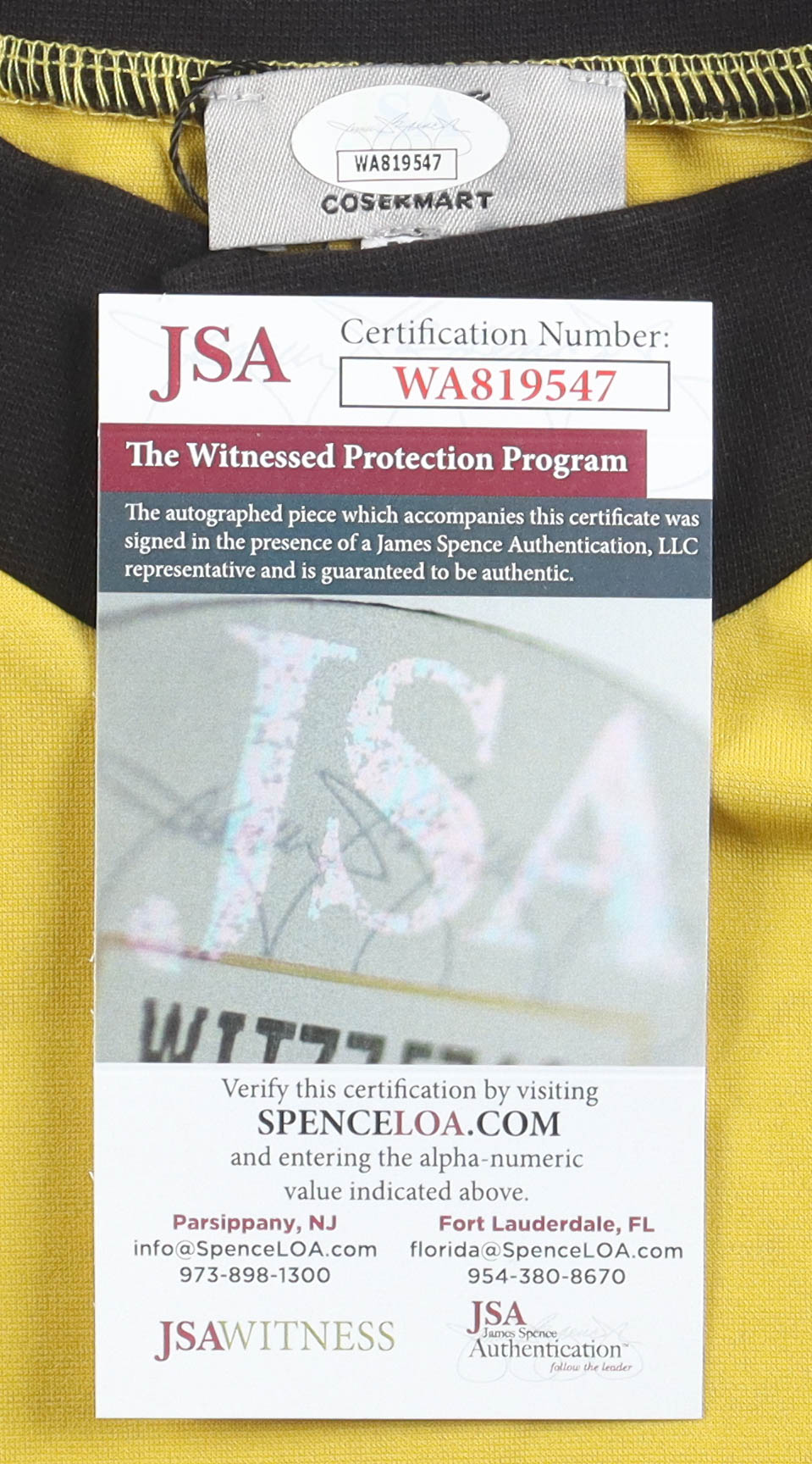 William Shatner Signed "Star Trek" Prop Uniform Shirt Inscribed "Captain Kirk" (JSA) at PristineAuction.com William Shatner Signed "Star Trek" Prop Uniform Shirt Inscribed "Captain Kirk" (JSA) at PristineAuction.com