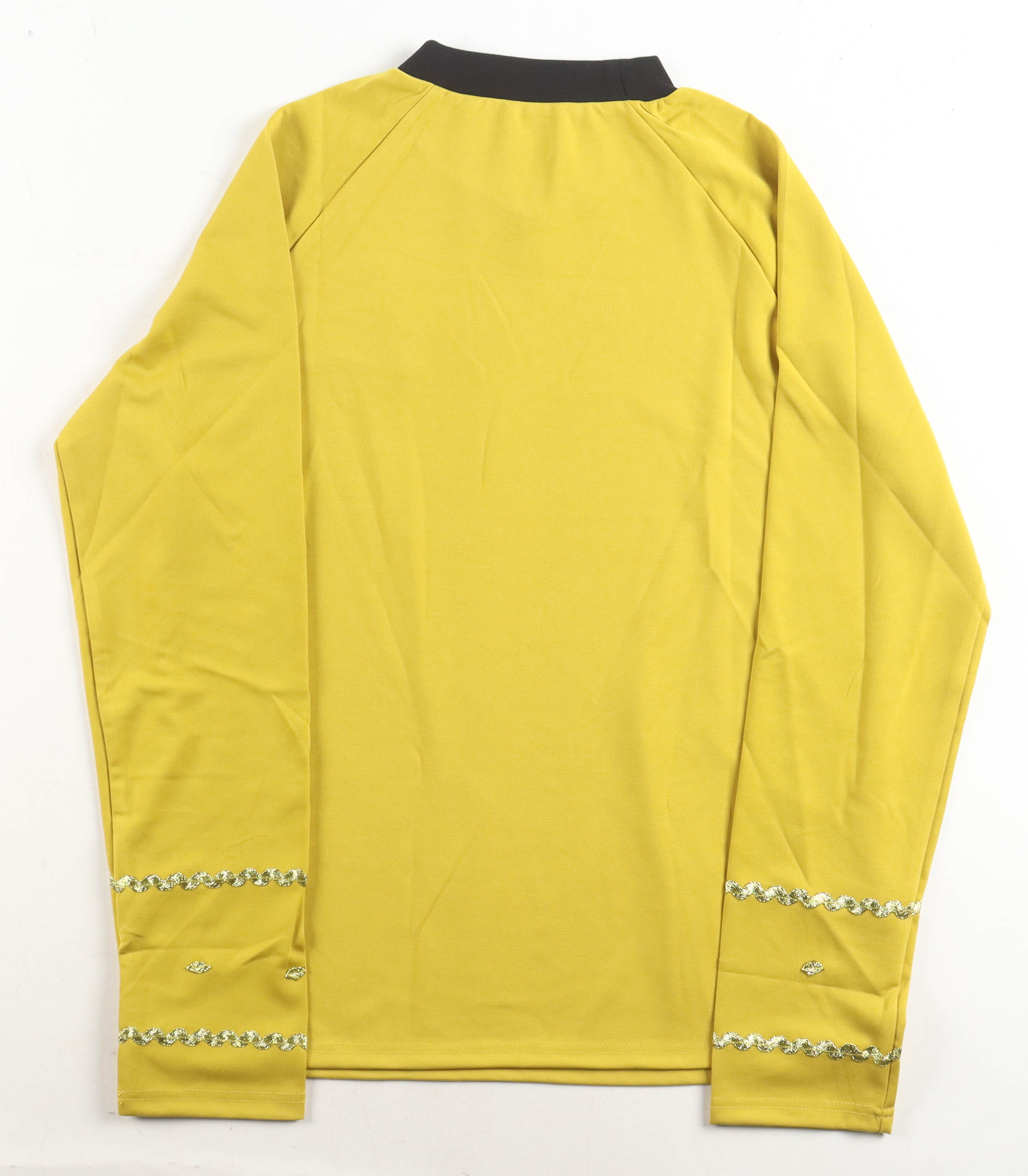 William Shatner Signed "Star Trek" Prop Uniform Shirt Inscribed "Captain Kirk" (JSA) at PristineAuction.com William Shatner Signed "Star Trek" Prop Uniform Shirt Inscribed "Captain Kirk" (JSA) at PristineAuction.com