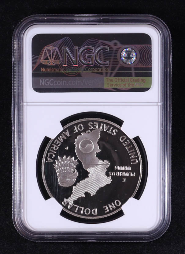 1991-P Korean War Commemorative Silver $1 Dollar (NGC PF69 ULTRA CAMEO) at PristineAuction.com 1991-P Korean War Commemorative Silver $1 Dollar (NGC PF69 ULTRA CAMEO) at PristineAuction.com