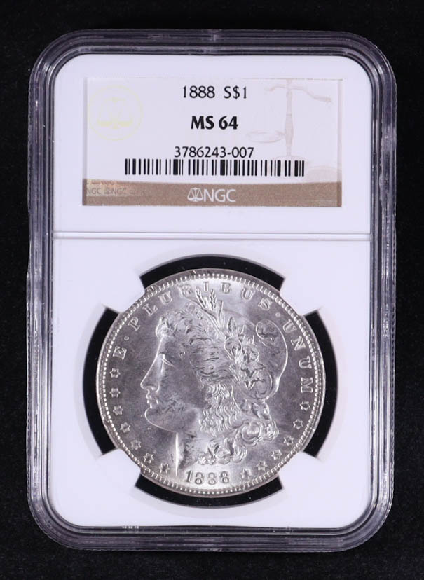 1888 Morgan Silver $1 Dollar (NGC MS64) at PristineAuction.com 1888 Morgan Silver $1 Dollar (NGC MS64) at PristineAuction.com
