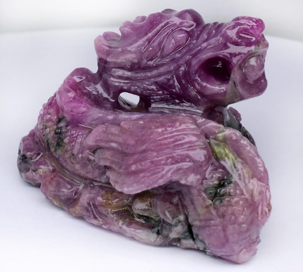 348.07 Carats Natural Ruby Dragon Carving | Estimated Retail Value: $1,450 (UGL Cert) at PristineAuction.com 348.07 Carats Natural Ruby Dragon Carving | Estimated Retail Value: $1,450 (UGL Cert) at PristineAuction.com