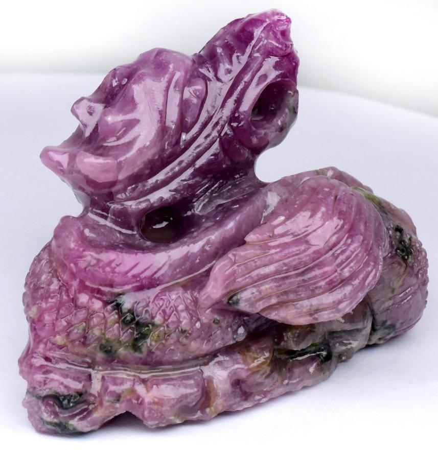 348.07 Carats Natural Ruby Dragon Carving | Estimated Retail Value: $1,450 (UGL Cert) at PristineAuction.com 348.07 Carats Natural Ruby Dragon Carving | Estimated Retail Value: $1,450 (UGL Cert) at PristineAuction.com