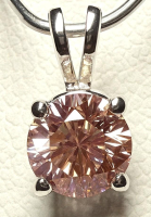 New .85 Carats Lab Grown Fancy Intense Pink Diamond Pendant VS2 | Estimated Retail Value: $2,500 (UGL & IGI Certs) at PristineAuction.com