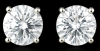 New 2.06 Carats Lab Grown Diamond Stud Earrings  D, VVS2 | Estimated Retail Value: $4,000 (UGL & IGI Certs) at PristineAuction.com