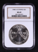 1988-D Olympics Commemorative Silver $1 Dollar (NGC MS69) at PristineAuction.com