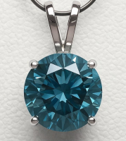 14kr Gold New 2.12 Carats Lab Grown Fancy Vivid Blue Diamond Pendant SI1 | Estimated Retail Value: $5,500 (UGL & IGI Certs) at PristineAuction.com