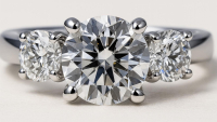 New 2.72 Carats Lab Grown 3 Diamond Ring  E, VS1 | Estimated Retail Value: $5,300 (UGL & IGI Certs) at PristineAuction.com