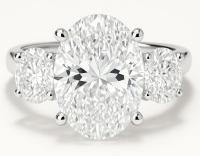 New 2.72 Carats Lab Grown 3 Diamond Ring  E, VVS2 | Estimated Retail Value: $5,200 (UGL & IGI Certs) at PristineAuction.com