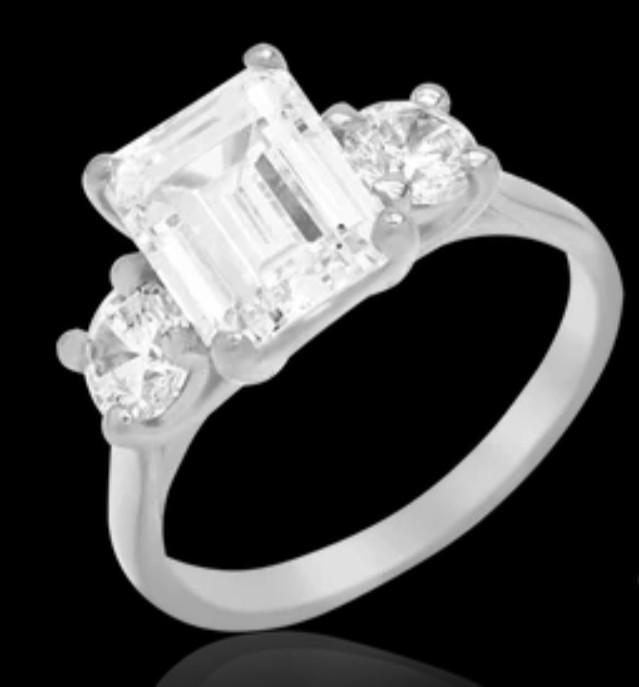 New 3.97 Carats Lab Grown 3 Diamond Ring E-G, VVS2-VS1 | Estimated Retail Value: $7,200 (UGL & IGI Certs) at PristineAuction.com New 3.97 Carats Lab Grown 3 Diamond Ring E-G, VVS2-VS1 | Estimated Retail Value: $7,200 (UGL & IGI Certs) at PristineAuction.com