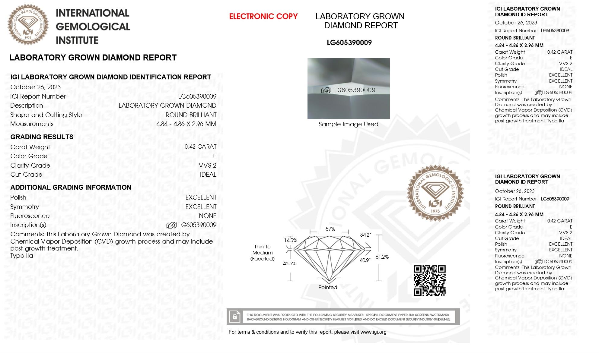 New 3.90 Carats Lab Grown 3 Diamond Ring E-F, VVS2 | Estimated Retail Value: $7,000 (UGL & IGI Certs) at PristineAuction.com New 3.90 Carats Lab Grown 3 Diamond Ring E-F, VVS2 | Estimated Retail Value: $7,000 (UGL & IGI Certs) at PristineAuction.com