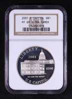 2001-P U.S. Capitol Commemorative Silver $1 Dollar (NGC PF69 ULTRA CAMEO) at PristineAuction.com