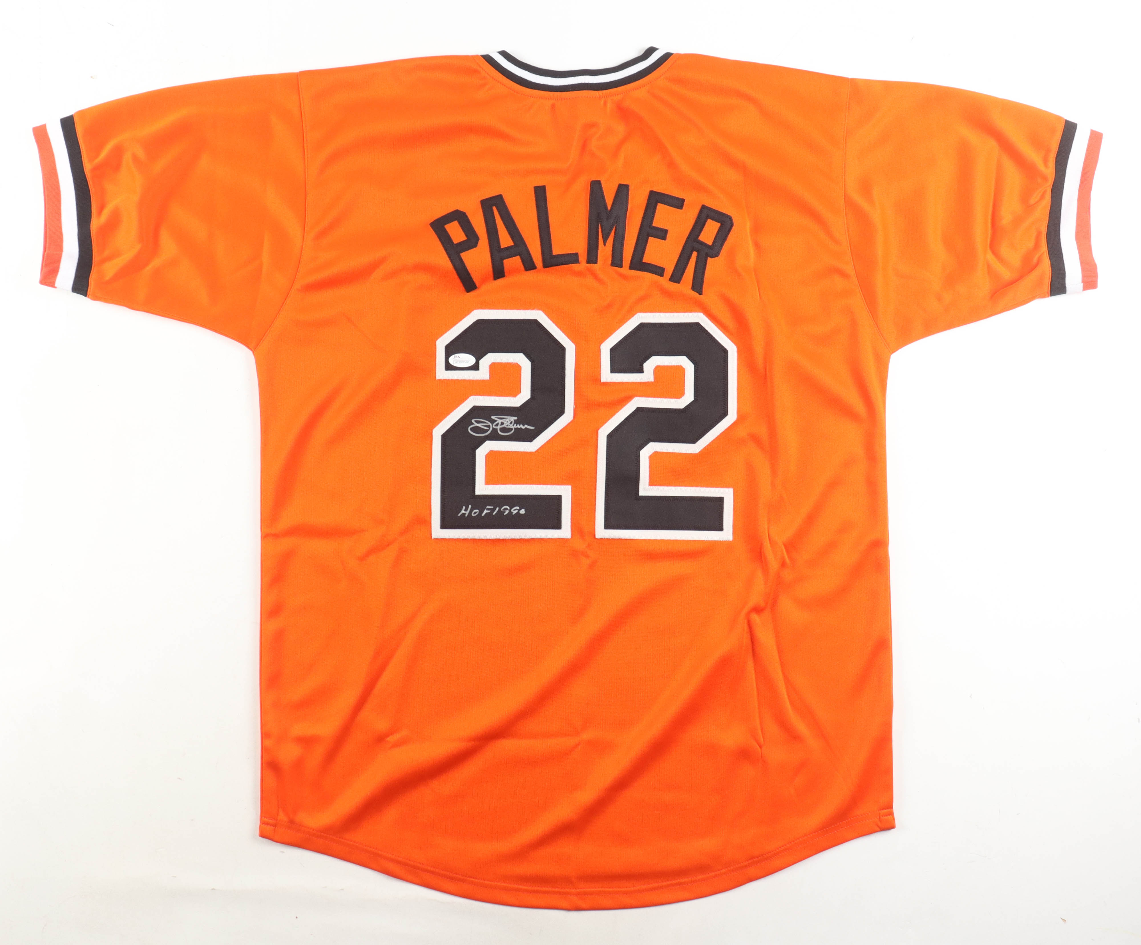 Jim Palmer Signed Jersey Inscribed "HOF 1990" (JSA) at PristineAuction.com Jim Palmer Signed Jersey Inscribed "HOF 1990" (JSA) at PristineAuction.com