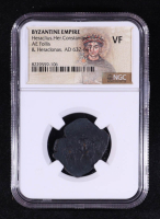Byzantine Empire - Heraclius, Her. Constantine & Heraclonas, AD 632-641, AE Follis (NGC VF) at PristineAuction.com