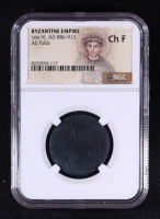 Byzantine Empire - Pope Leo VI, AD 886-912, AE Follis (NGC Ch F) at PristineAuction.com