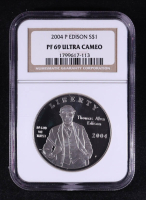 2004-P Thomas Edison Commemorative Silver $1 Dollar (NGC PF69 ULTRA CAMEO) at PristineAuction.com