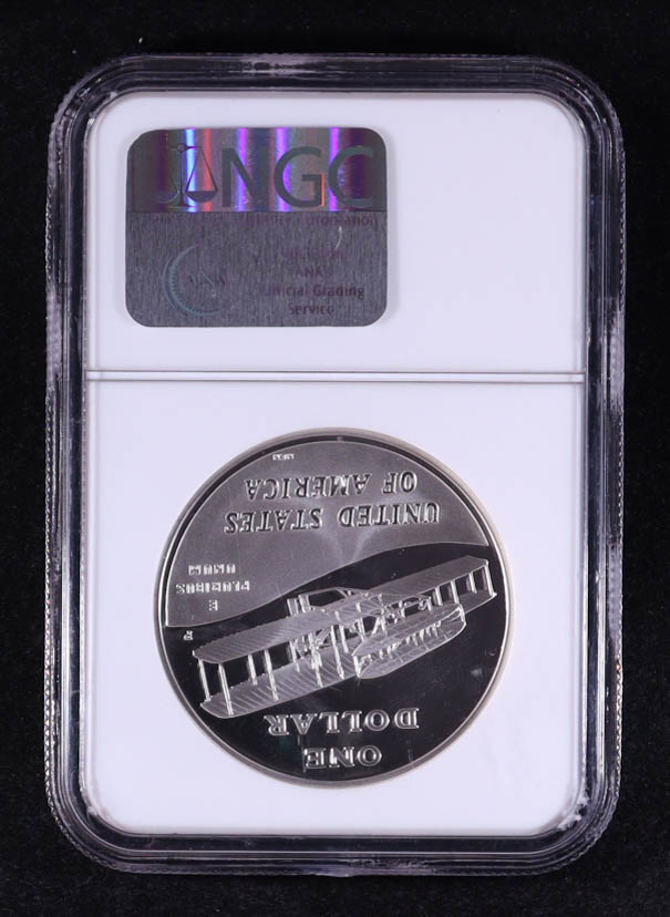2003-P First Flight Commemorative Silver $1 Dollar (NGC PF69 ULTRA CAMEO) at PristineAuction.com 2003-P First Flight Commemorative Silver $1 Dollar (NGC PF69 ULTRA CAMEO) at PristineAuction.com