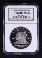 2003-P First Flight Commemorative Silver $1 Dollar (NGC PF69 ULTRA CAMEO) at PristineAuction.com