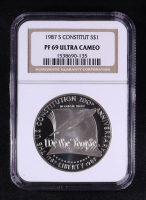 1987-S U.S. Constitution Commemorative Silver $1 Dollar (NGC PF69 ULTRA CAMEO) at PristineAuction.com