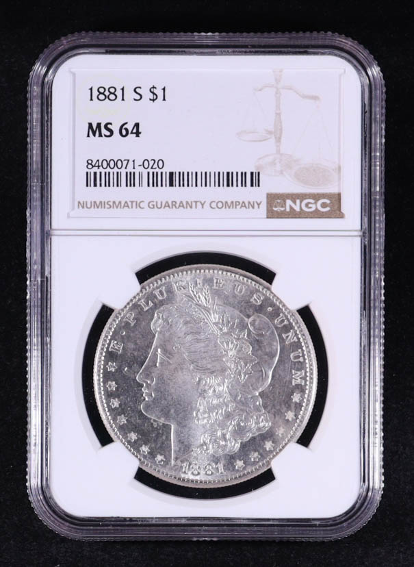 1881-S Morgan Silver $1 Dollar (NGC MS64) at PristineAuction.com 1881-S Morgan Silver $1 Dollar (NGC MS64) at PristineAuction.com