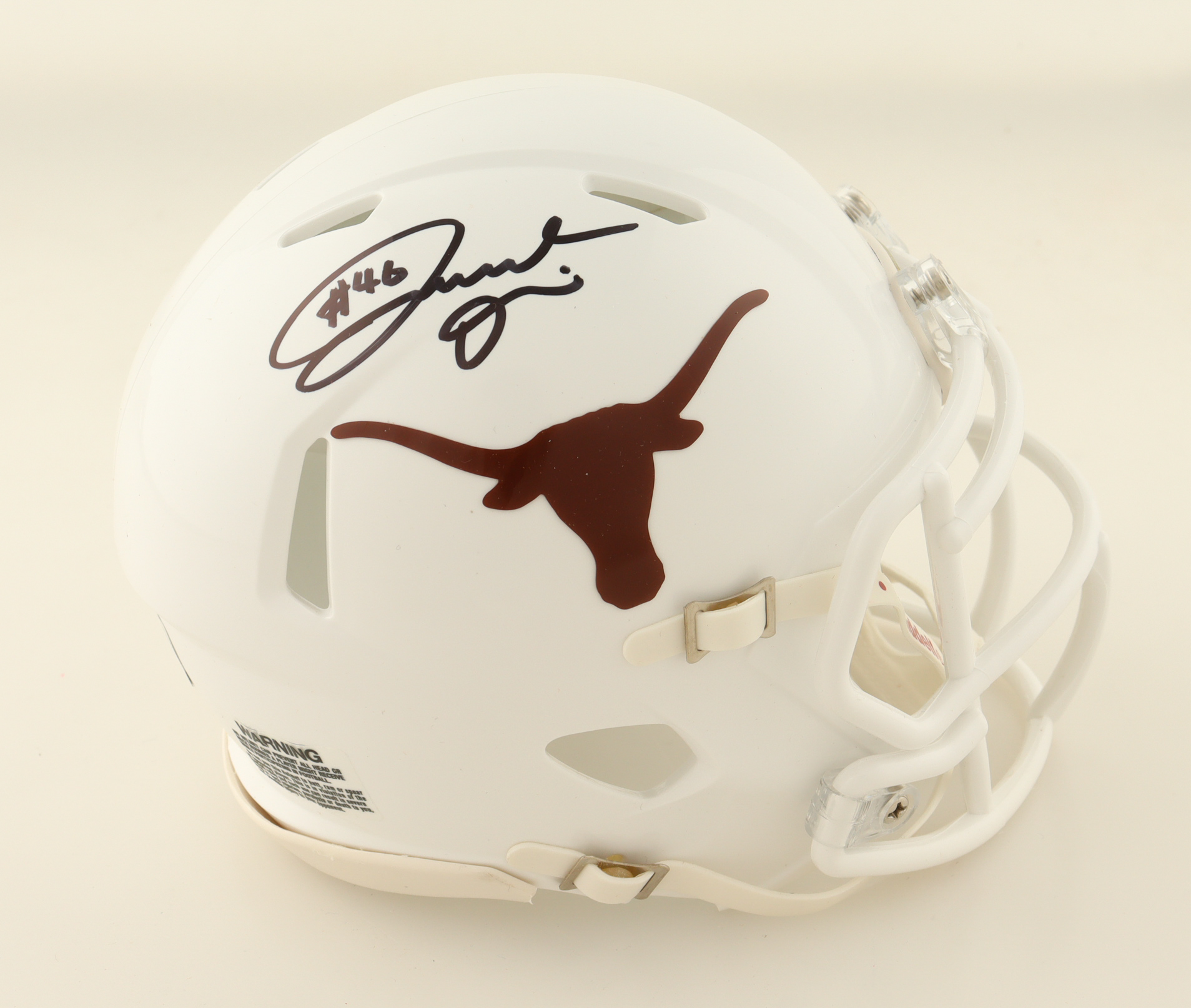 Joseph Ossai Signed Texas Longhorns Speed Mini Helmet (Beckett) at PristineAuction.com Joseph Ossai Signed Texas Longhorns Speed Mini Helmet (Beckett) at PristineAuction.com
