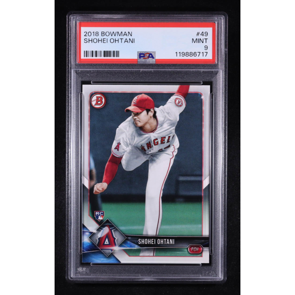 Shohei Ohtani 2018 Bowman #49 RC (PSA 9) at PristineAuction.com