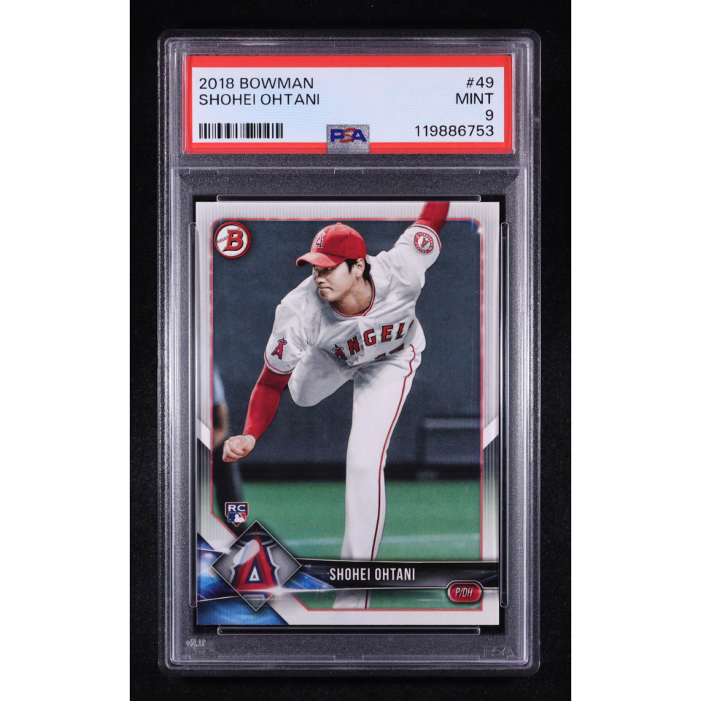 Shohei Ohtani 2018 Bowman #49 RC (PSA 9) at PristineAuction.com