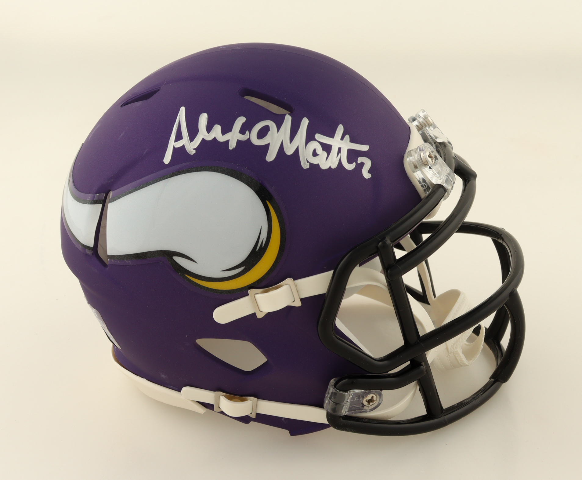 Alexander Mattison Signed Vikings Speed Mini Helmet (PlayersInk) at PristineAuction.com Alexander Mattison Signed Vikings Speed Mini Helmet (PlayersInk) at PristineAuction.com