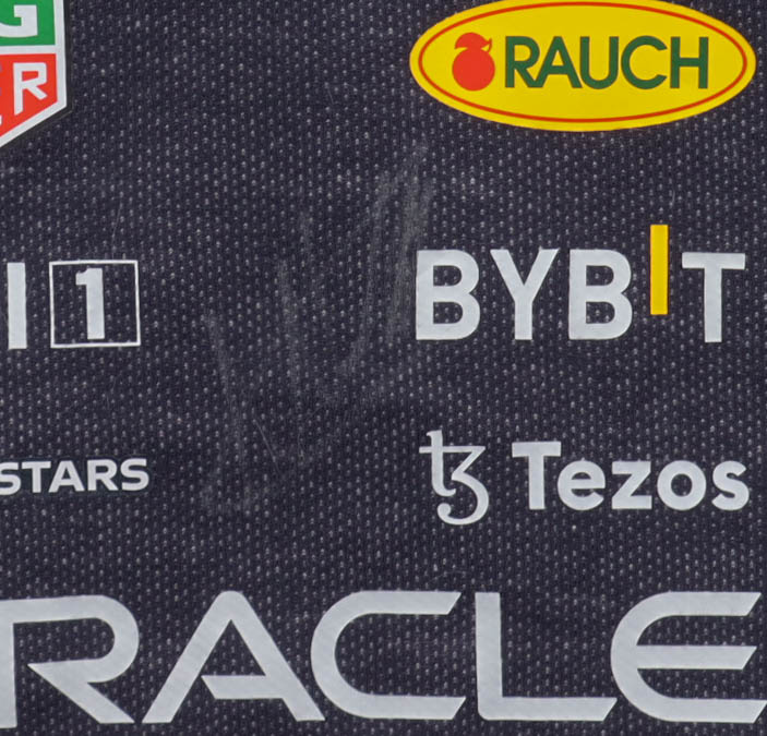 Max Verstappen Signed 2022 Red Bull Racing Shirt (Oracle) at PristineAuction.com Max Verstappen Signed 2022 Red Bull Racing Shirt (Oracle) at PristineAuction.com